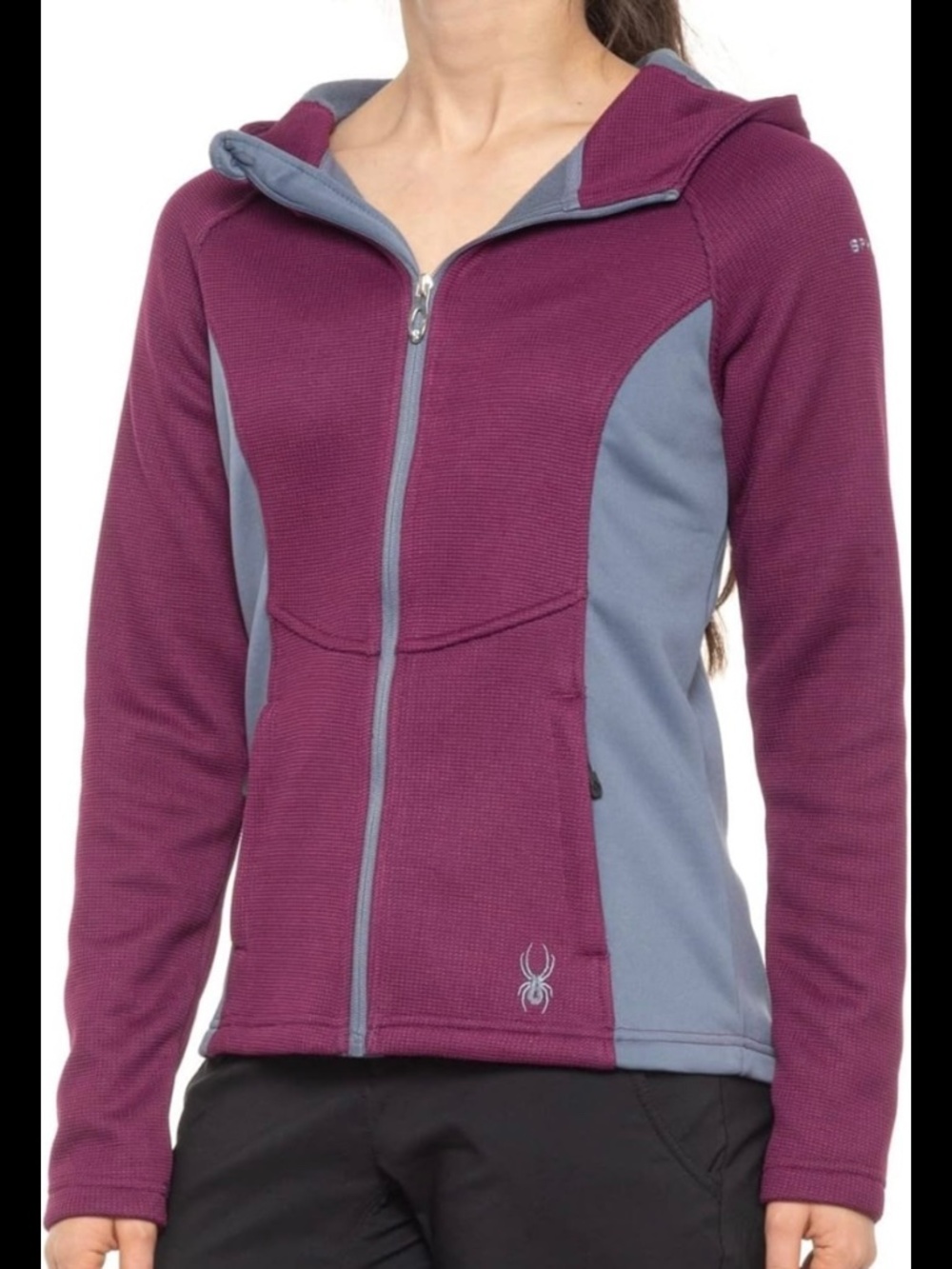 Spyder Full Zipper Jacket, purple/light blue, Large